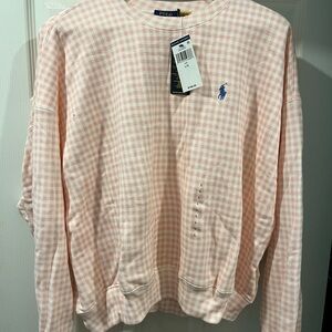 Pink Gingham Print Ralph Lauren Sweatshirt